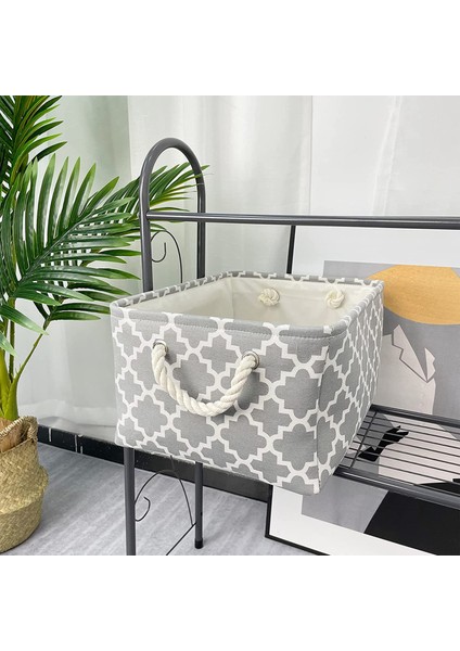 Tuval Saklama Kutusu ile / Kolları Sepet Organizatör Oyuncaklar Bezi Için 36X26X16 cm(Yurt Dışından)
