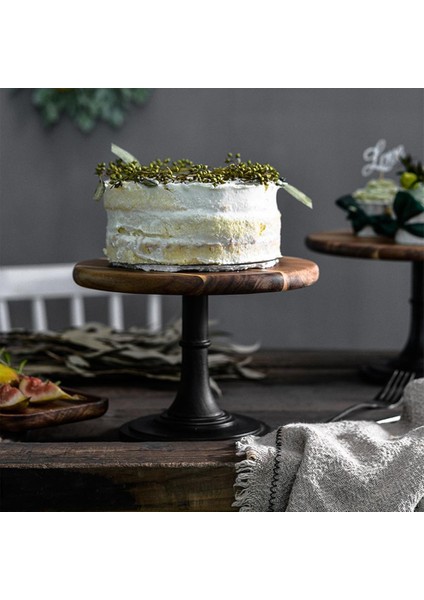 Kek Standı Tatlı Kek Yuvarlak Ekran Tutucu Düğün Parti Dekoratif 21 cm(Yurt Dışından)