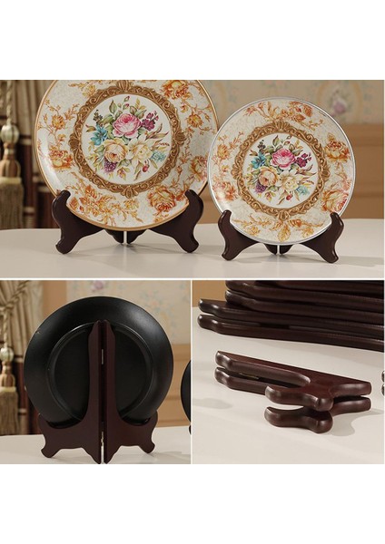 Ahşap Şövale Premium Kaliteli Plaka Tutucu Katlanır Ekran Standı Raf 9 '' # 5
