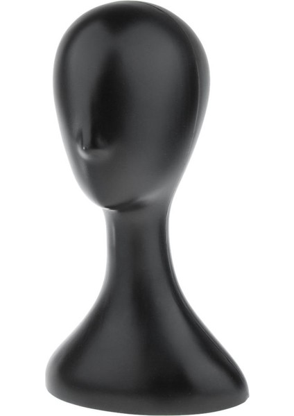 Manken Başkanı Model Peruk Şapka Eşarp Ekran Standı Tutucu Siyah