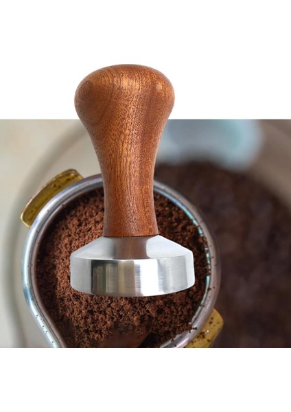 Alüminyum Kahve Sepber Leveler Ahşap Kolu Barista 51MM Için Agglomerasyon Kaçının fırsatları