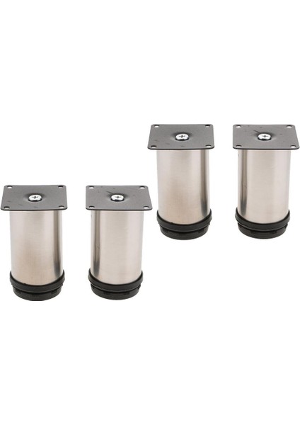Paslanmaz Çelik Mobilya Boltaşı Ayakları / 4 Paket / Yüksek / 2 Inç Dia 12CM