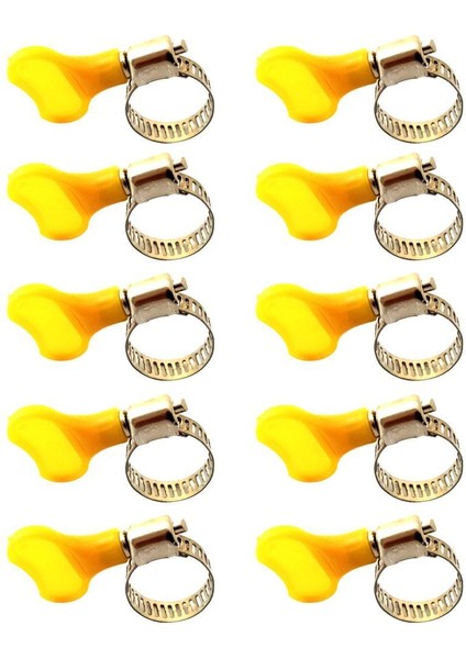 10 Paket Paslanmaz Çelik Ayarlanabilir Boyut Aralığı Solucan Dişli Hortum Kelepçesi, Yakıt 19-29MM