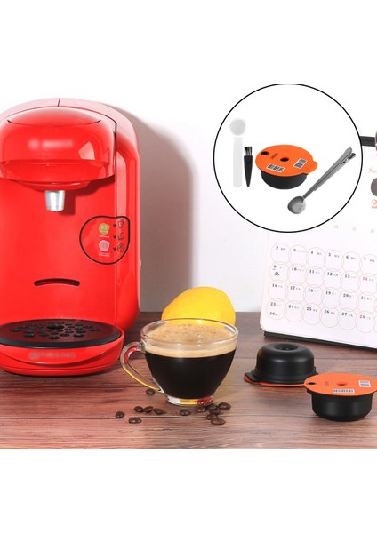 Kahve Kapsül Pod, Pp W / Fırça W / Kaşık Montaj Tassimo Cafe Office 180 ml Için