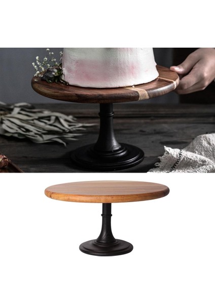 Kek Standı Tatlı Kek Yuvarlak Ekran Tutucu Düğün Parti Dekoratif 29 cm