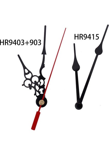 Kuvars Duvar Saati Hareketi Mekanizması Siyah Metal Eller Dıy Onarım Parçaları Kiti