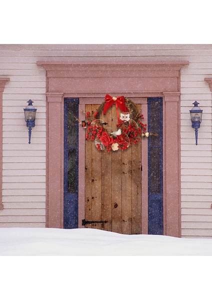 Dekoratif Kırmızı Berry Çelenk Duvar Dekor Ön Kapı Xmas Holiday Için Yenilik fırsatları