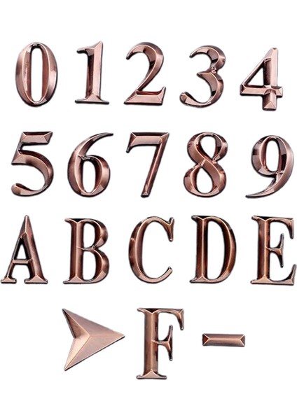 Sokak Evi Posta Kutusu Daire Için Kendinden Yapışkanlı 3D Numaraları ve Mektup Sticker