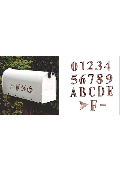 Sokak Evi Posta Kutusu Daire Için Kendinden Yapışkanlı 3D Numaraları ve Mektup Sticker modelleri
