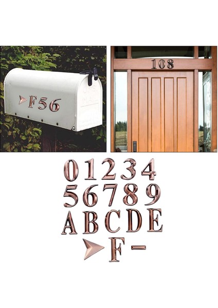 Sokak Evi Posta Kutusu Daire Için Kendinden Yapışkanlı 3D Numaraları ve Mektup Sticker fırsatları