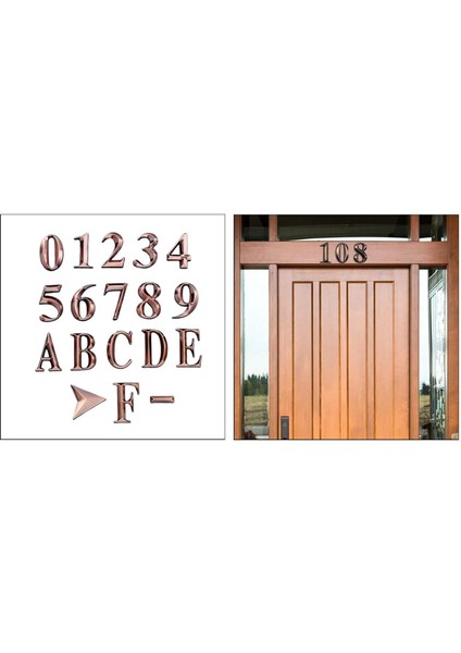 Sokak Evi Posta Kutusu Daire Için Kendinden Yapışkanlı 3D Numaraları ve Mektup Sticker indirimleri