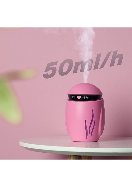 Taşınabilir Nemlendirici Aroma Difüzör USB Powered LED Işık Sis Arıtma Kırmızı