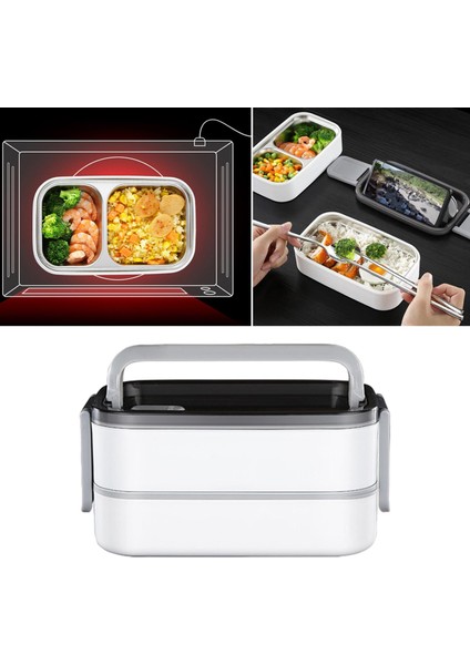 Kabul Kafası Ile Kapalı Ile Portable Paslanmaz Çelik Bento Kutusu Kamp 2 Bölme Için Öğle Yemeği Kutusu