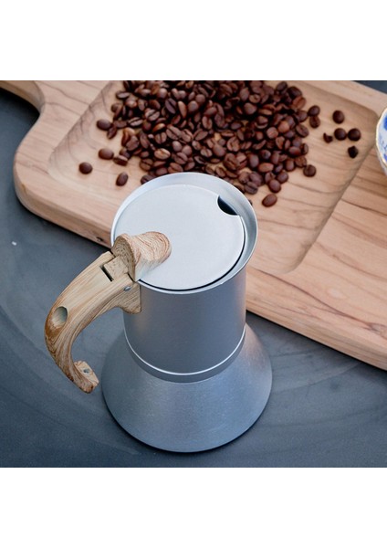 150 ml Moka Pot Kahve Makinesi Soba Indüksiyon Ocak Isıtma Ev Için Dayanıklı