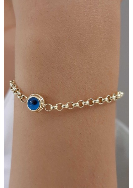 14 Ayar Altın Tek Gözlü Doç Orta Boy Bileklik