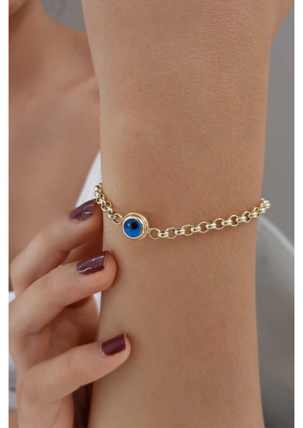 14 Ayar Altın Tek Gözlü Doç Orta Boy Bileklik fiyatları