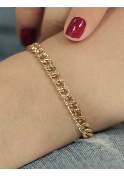 14 Ayar Altın Gurmet Bileklik 4 6,20 Mm Genişlik
