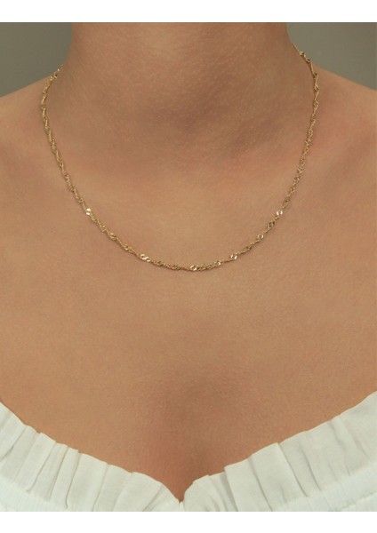 14 Ayar Altın Singapur Zincir 2.30 mm