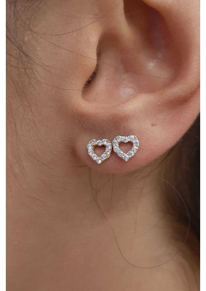 14 Ayar Altın Swarovski Taşlı Kalp Küpe fiyatları