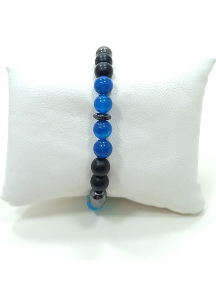 Stres Bilekliği Hematit Oniks Akik Doğal Taş Bileklik fırsatları