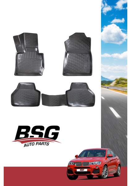 Bmw X4 F26 3D Havuzlu Paspas Bsg Siyah 2014 - 2018