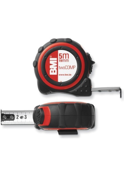 Two Comp Çelik Metre Plastik Korumalı Stoperli 5 mt