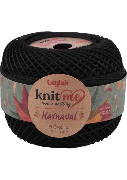 Karnaval El Örgü Ipi Siyah 50 Gr.