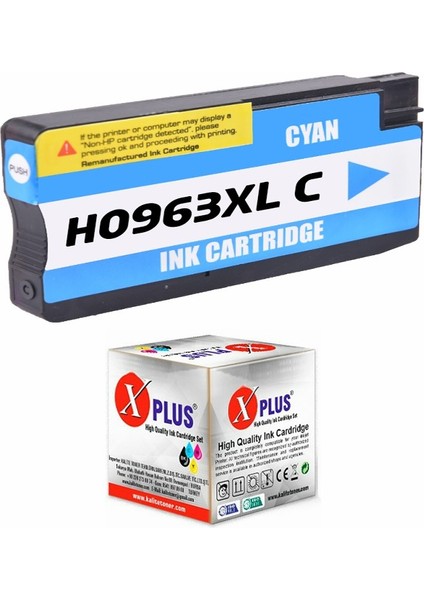 3JA27AE 9012 963XL-967XL Uyumlu Mavi Muadil Kartuş 1.600 Sayfa