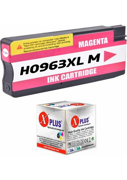 3JA28AE 9018 963XL-967XL Uyumlu Kırmızı Muadil Kartuş 1.600 Sayfa