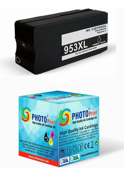 953XL L0S70AE 8720 Uyumlu Siyah Muadil Kartuş 2.500 Sayfa