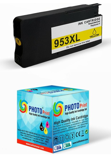 953XL F6U18AE 8740 Uyumlu Sarı Muadil Kartuş 1.500 Sayfa