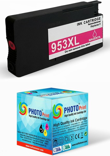 953XL F6U17AE 8715 Uyumlu Kırmızı Muadil Kartuş 1.500 Sayfa