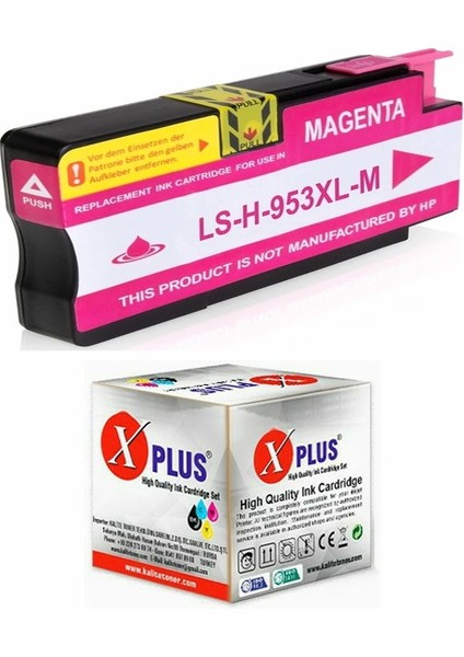 953XL F6U17AE 7730 Uyumlu Kırmızı Muadil Kartuş 1.500 Sayfa