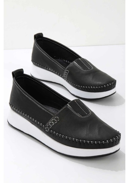 Siyah Leather Kadın Casual Ayakkabı K019080085