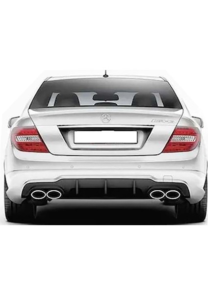 Mercedes W204 C63 Amg Difüzör Piona Black 2011 - 2014 Sağ Sol Çiftli Çıkış