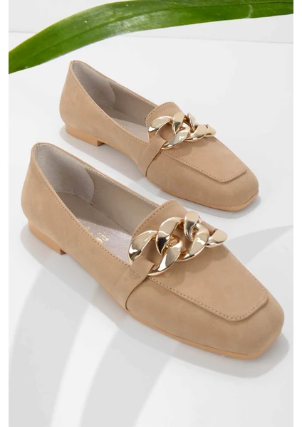 Camel Nubuk  Kadın Loafer Ayakkabı K016411659