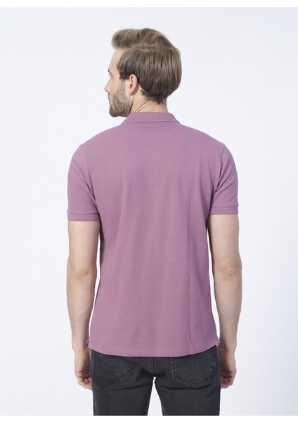 Nobro K Polo Yaka Regular Fit Düz Lila Erkek T-Shirt modelleri