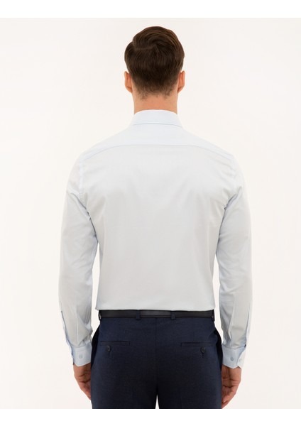 Erkek Açık Mavi Slim Fit Uzun Kollu Gömlek 50223124-VR003 modelleri