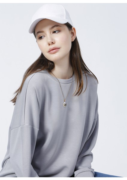 Homewear Koleksiyonu Gri Kadın Sweatshirt