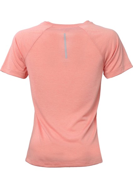 911314-2098 Bisiklet Yaka Regular Fit Düz Açık Pembe Kadın T-Shirt