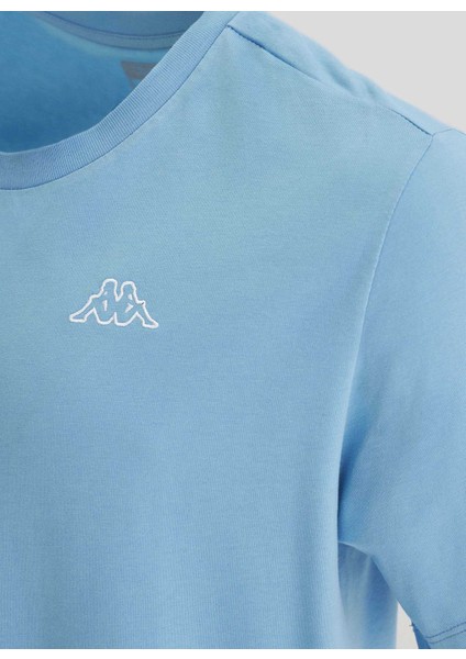 Logo Cafers Erkek Açık Mavi Regular Fit Tişört modelleri