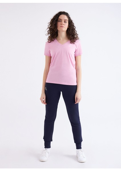 Logo Cabou Kadın Şeker Pembe Regular Fit Tişört