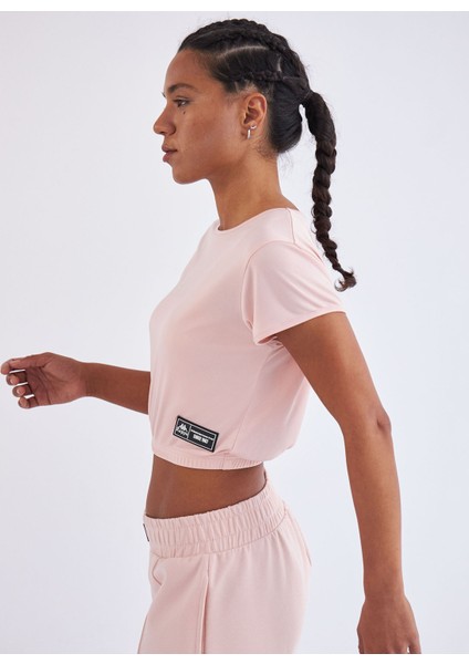 Authentic Tier One Lamara Kadın Açık Pembe Regular Fit Tişört