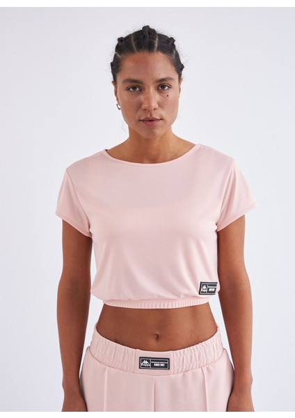 Authentic Tier One Lamara Kadın Açık Pembe Regular Fit Tişört
