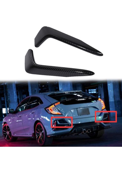 Honda Civic Hatchback Için 2019-2020 Araba Karbon Fiber Arka Sis Işık Lambası Kapağı Trim Kalıplama Çerçeve Garnitür Çıkartmalar (Yurt Dışından) fiyatları
