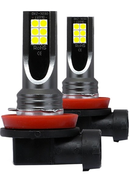 2 Adet Araba H11 H8 H9 Cob 60W 6000K LED Far Sis Ampulleri Halojen Kiti Değiştirin Temizle Beyaz Işık (Yurt Dışından)