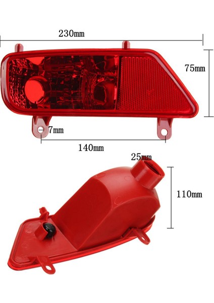 Araba Arka Tampon Sis Farları Peugeot 3008 Için Yansıtıcı Işıklar 2009 2010 2011 2012 2013 2014 2015 5.0 2 R (Yurt Dışından)
