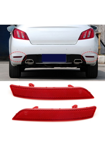 Peugeot 508 508 Için Arka Tampon Reflektör Işık 2010 2011 2012 2013 2014 Arka Tampon Işıkları Çubuğu Uyarı Lambası (Yurt Dışından) modelleri