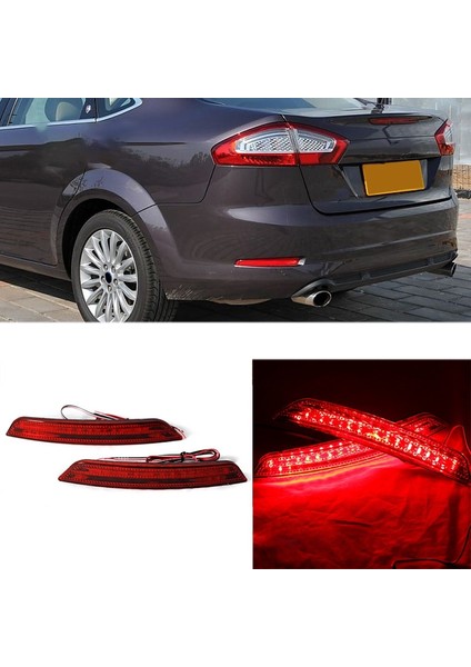 2 Adet Araba LED Arka Tampon Reflektör Işık Ford Mondeo Sedan 2007-2010 Kuyruk Fren Stop Araba Işık Sis Lambası (Yurt Dışından) fırsatları