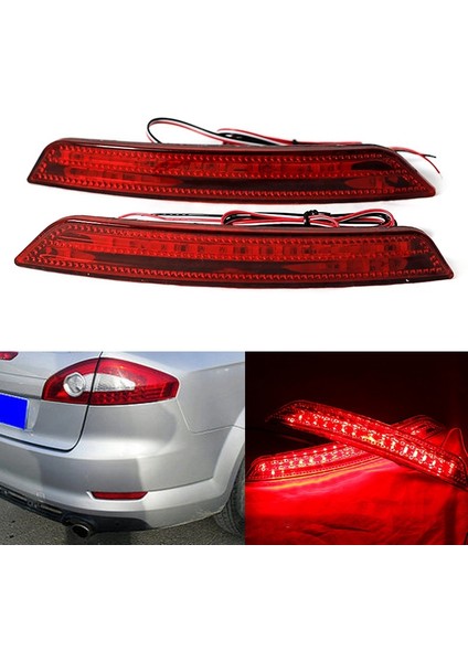 2 Adet Araba LED Arka Tampon Reflektör Işık Ford Mondeo Sedan 2007-2010 Kuyruk Fren Stop Araba Işık Sis Lambası (Yurt Dışından) indirimleri